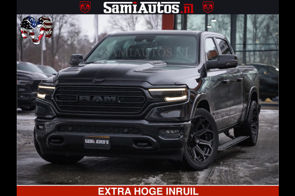 Dodge Ram 1500 LIMITED BLACK OPS | 5.7 V8 402 PK HEMI | MEEST VOLLE EN LUXE UITVOERING | CREW CAB | DUBBELE CABINE DC 5 PERSOONS | CREW CAB 5 PERSOONS | DUBBELE CABINE DC | MEEST ROYALE EN COMFORTABELE BEDRIJFSAUTO | HEAD-UP | LUCHTVERING | RONDOM CAMERA | MWK KLEP | PANORAMA DAK |