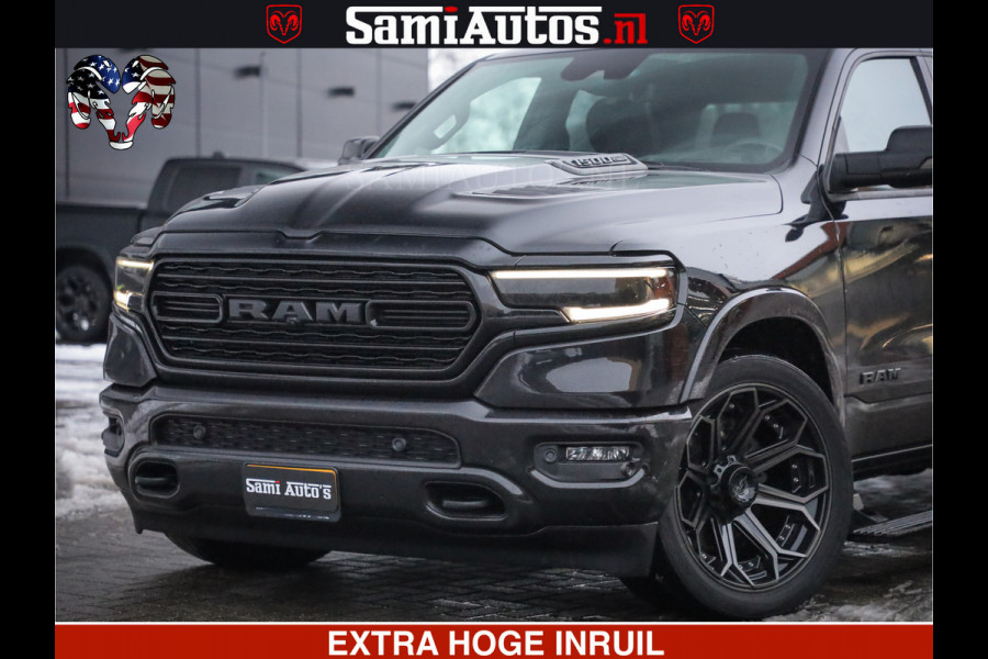 Dodge Ram 1500 LIMITED BLACK OPS | 5.7 V8 402 PK HEMI | MEEST VOLLE EN LUXE UITVOERING | CREW CAB | DUBBELE CABINE DC 5 PERSOONS | CREW CAB 5 PERSOONS | DUBBELE CABINE DC | MEEST ROYALE EN COMFORTABELE BEDRIJFSAUTO | HEAD-UP | LUCHTVERING | RONDOM CAMERA | MWK KLEP | PANORAMA DAK |