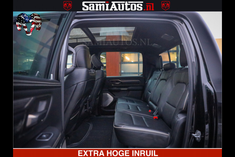 Dodge Ram 1500 LIMITED BLACK OPS | 5.7 V8 402 PK HEMI | MEEST VOLLE EN LUXE UITVOERING | CREW CAB | DUBBELE CABINE DC 5 PERSOONS | CREW CAB 5 PERSOONS | DUBBELE CABINE DC | MEEST ROYALE EN COMFORTABELE BEDRIJFSAUTO | HEAD-UP | LUCHTVERING | RONDOM CAMERA | MWK KLEP | PANORAMA DAK |