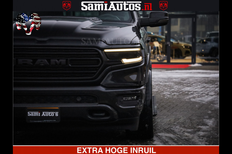 Dodge Ram 1500 LIMITED BLACK OPS | 5.7 V8 402 PK HEMI | MEEST VOLLE EN LUXE UITVOERING | CREW CAB | DUBBELE CABINE DC 5 PERSOONS | CREW CAB 5 PERSOONS | DUBBELE CABINE DC | MEEST ROYALE EN COMFORTABELE BEDRIJFSAUTO | HEAD-UP | LUCHTVERING | RONDOM CAMERA | MWK KLEP | PANORAMA DAK |