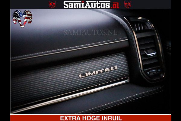 Dodge Ram 1500 LIMITED BLACK OPS | 5.7 V8 402 PK HEMI | MEEST VOLLE EN LUXE UITVOERING | CREW CAB | DUBBELE CABINE DC 5 PERSOONS | CREW CAB 5 PERSOONS | DUBBELE CABINE DC | MEEST ROYALE EN COMFORTABELE BEDRIJFSAUTO | HEAD-UP | LUCHTVERING | RONDOM CAMERA | MWK KLEP | PANORAMA DAK |