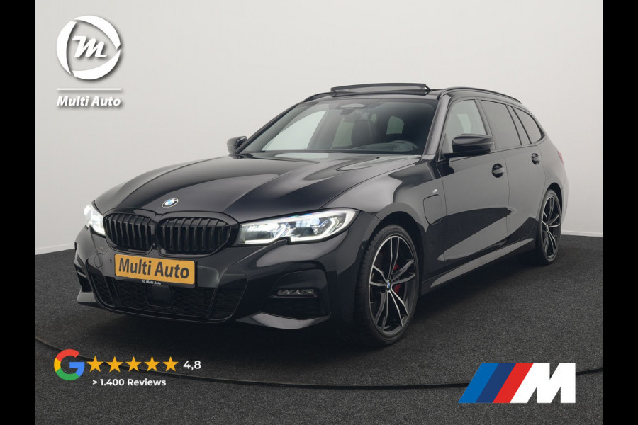 BMW 3 Serie Touring 330e M Sport Plug In Hybrid 293pk Dealer O.H. PHEV | Trekhaak Af Fabriek | Panodak | Head Up | Adaptive Cruise | 360 Camera | Laser LED | Lederen Sportstoelen Memory & Verwarmd | Apple Carplay | Sfeerverlichting | 19"L.M |
