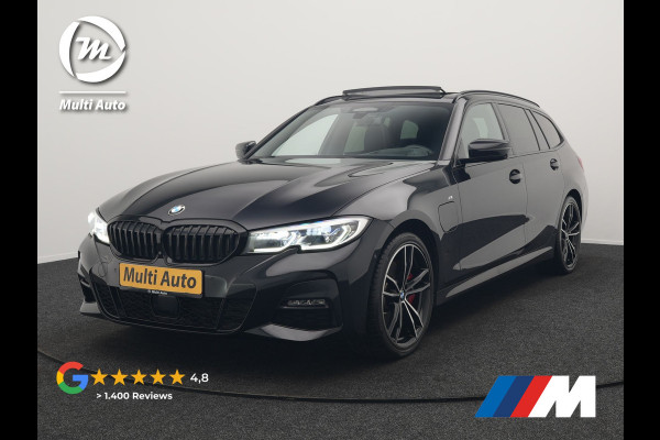 BMW 3 Serie Touring 330e M Sport Plug In Hybrid 293pk Dealer O.H. PHEV | Trekhaak Af Fabriek | Panodak | Head Up | Adaptive Cruise | 360 Camera | Laser LED | Lederen Sportstoelen Memory & Verwarmd | Apple Carplay | Sfeerverlichting | 19"L.M |