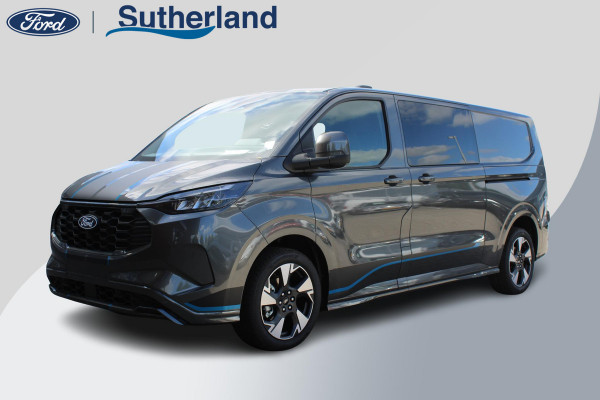 Ford Transit Custom 320 2.5 PHEV L2H1 Sport DC | 233pk |  Dubbele Cabine | Dubbele zijschuifdeur | Inklapbare trekhaak | 19 inch lichtmetalen Sport velgen (mat zwart) | Verwarmbaar stuurwiel | Navigatie systeem