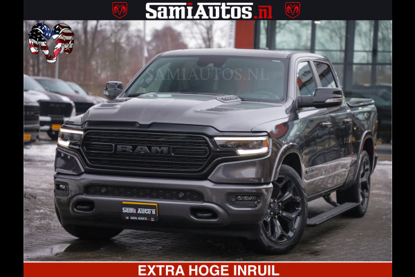 Dodge Ram 1500 LIMITED SPORT | 5.7 V8 HEMI 402PK | MEEST VOLLE LIMITED | PRACHTIGE KLEUR GRANITE CRYSTAL PEARL | CREW CAB | DUBBELE CABINE DC 5 PERSOONS | CREW CAB 5 PERSOONS | DUBBELE CABINE DC | MEEST ROYALE EN COMFORTABELE BEDRIJFSAUTO | HEAD-UP | LUCHTVERING | RONDOM CAMERA | MWK KLEP | PANORAMA DAK |