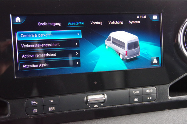 Mercedes-Benz Sprinter 519 3.0 CDI V6 L2H1 N1, AUT. LED, LEDER, DUBBELLUCHT, STOELVERWARMING, ELEKTR. SCHUIFDEUR, MBUX 10'', CAMERA, NAVI, CRUISE, CLIM