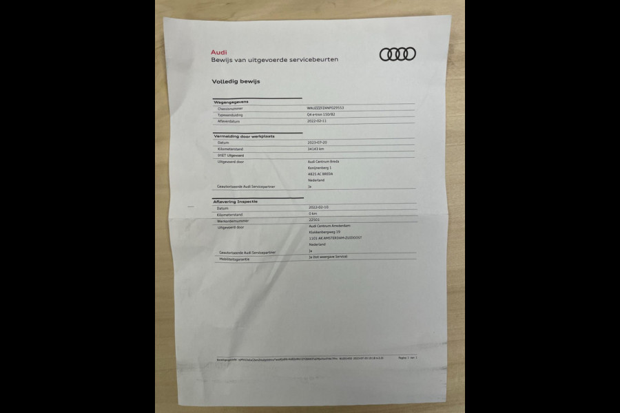 Audi Q4 e-tron 40 Advanced edition 77 kWh|TREKHAAK|ACC|APPLE CARPLAY|CAMERA|STOELVERW|NAVI|INCL BTW|NL-AUTO|1e EIG| NAP|