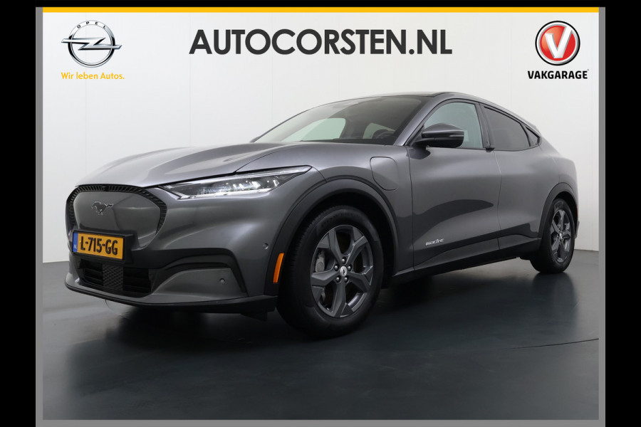 Ford Mustang Mach-E RWD 75kWh Leer (semi-)Autopilot PanoDak Trekhaak 360°Topview-Camera Adaptive-Cruise-Control Apple Carplay B&O®-Hifi 18" E DAB Lane-Assist Keyless-go Autonomous Emergency Braking ESP ASR Verkeersbordherkenning Vermoeidheidsherkenning Dodehoek-Detector 1e Eigenaar Origineel Nederlandse Auto Nieuwprijs €50.424