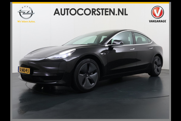 Tesla Model 3 RWD Plus 325PK Lmv 18" AutoPilot Leder Panoramadak Adaptive-Cruise Camera's Elektr.-Stuur+Stoelen+Spiegels+Geheugen+Easy-Entry+V Navi LED ACC DAB Voorverwarmen interieur via App Keyless One-Pedal-Drive Origineel Nederlandse Auto