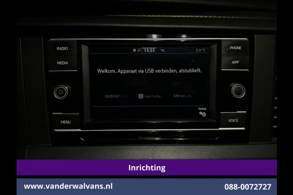 Volkswagen Transporter 2.0 TDI 150pk L2H1 Inrichting Euro6 Airco | Omvormer | Camera | Apple Carplay | 2500kg Trekhaak Android Auto, Cruisecontrol, Parkeersensoren