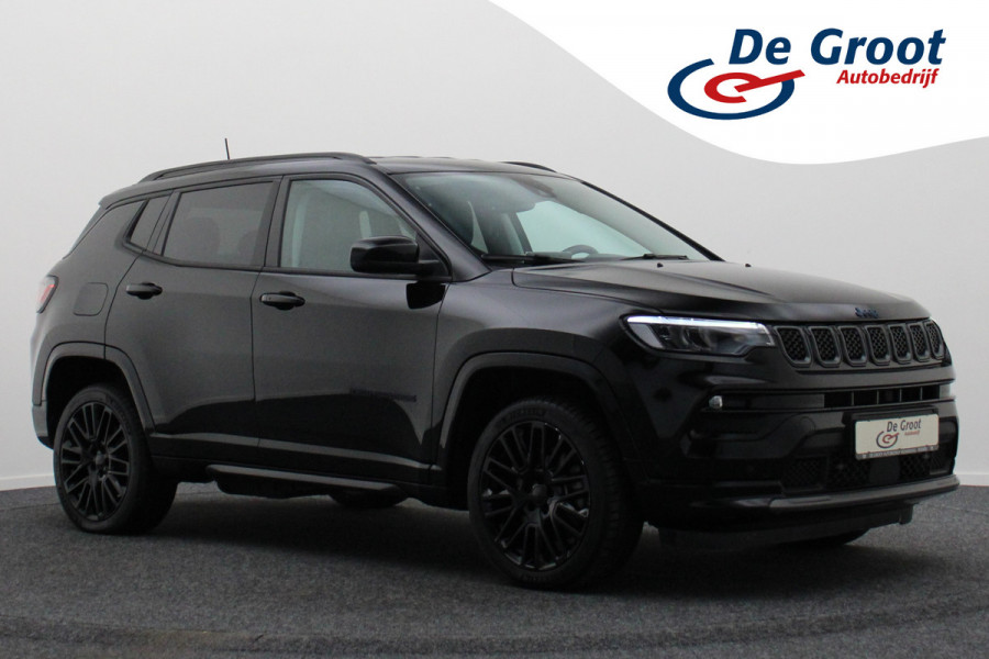Jeep Compass 4xe 240 Plug-in Hybrid Electric S Leer, Virtual Cockpit, Camera, Stuur-/Stoelverw., Apple Carplay, ACC, 19"