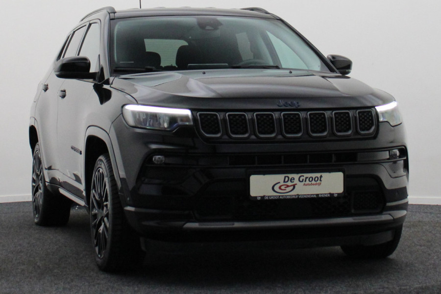 Jeep Compass 4xe 240 Plug-in Hybrid Electric S Leer, Virtual Cockpit, Camera, Stuur-/Stoelverw., Apple Carplay, ACC, 19"