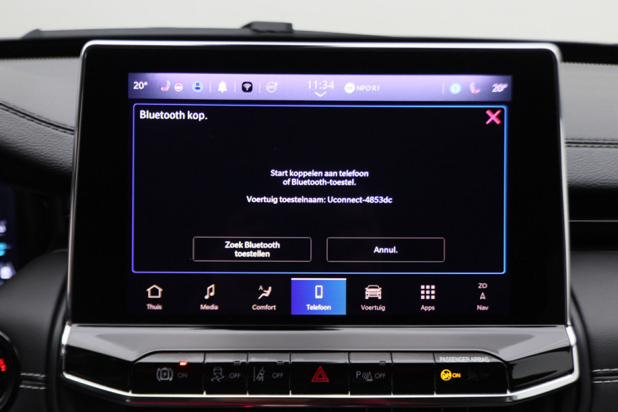 Jeep Compass 4xe 240 Plug-in Hybrid Electric S Leer, Virtual Cockpit, Camera, Stuur-/Stoelverw., Apple Carplay, ACC, 19"