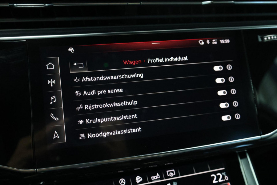 Audi Q7 60 TFSI e quattro Competition 456+PK BTW/S-LINE/VIRTUAL/SFEER/BOSE/LUCHT/LEER+S.VERWARMING/21" LMV/ACC/ECC/12 MND GARANTIE