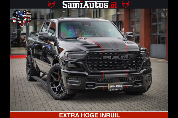 Dodge Ram 1500 Limited Night H.O 540HP 706Nm | Massage + Full Option | De Meest Luxe en Volle Pick-Up in zijn Klasse | Comfortabele Dubbele Cabine met Royale 5 Zitplaatsen | BPM vrij | Nu Leverbaar uit Voorraad | Voorraad Nr 2334 - 5409