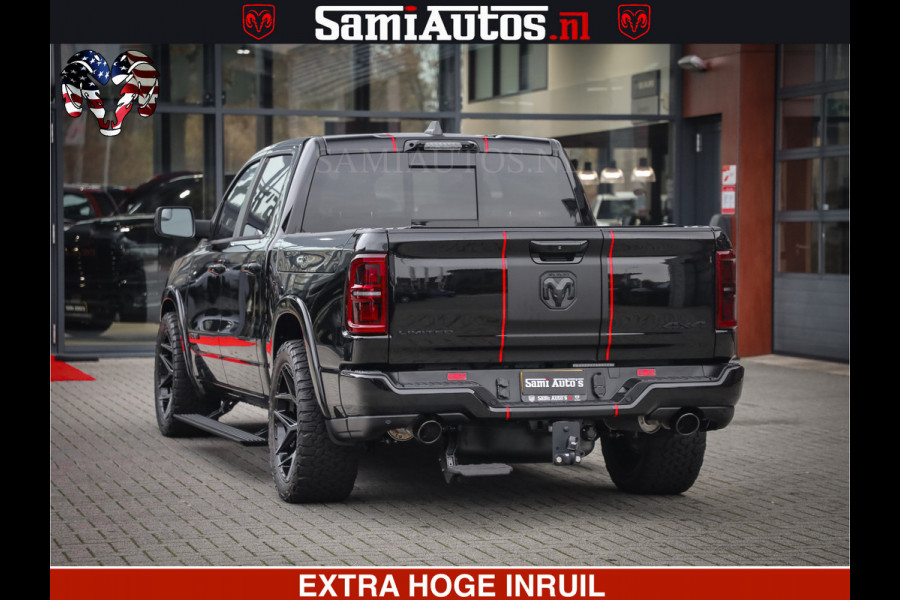 Dodge Ram 1500 Limited Night H.O 540HP 706Nm | Massage + Full Option | De Meest Luxe en Volle Pick-Up in zijn Klasse | Comfortabele Dubbele Cabine met Royale 5 Zitplaatsen | BPM vrij | Nu Leverbaar uit Voorraad | Voorraad Nr 2334 - 5409