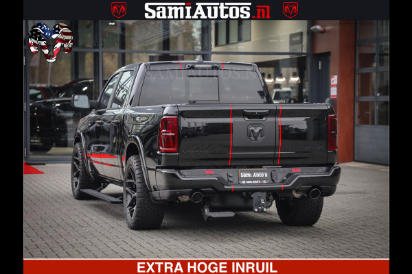 Dodge Ram 1500 Limited Night H.O 540HP 706Nm | Massage + Full Option | De Meest Luxe en Volle Pick-Up in zijn Klasse | Comfortabele Dubbele Cabine met Royale 5 Zitplaatsen | BPM vrij | Nu Leverbaar uit Voorraad | Voorraad Nr 2334 - 5409