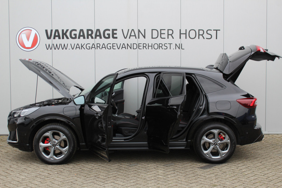 Ford Kuga 2.5-243pk PHEV ST-Line X. Trekgewicht 2.100kg. Nieuw Model ! Van €. 54.937,- voor €. 43.735,- Trekgewicht van 2.100kg ! Elektr. panodak., elektr. trekhaak, stoel-, stuur- en voorraamverw., 360gr. Camera, HUD, AppleCarplay/Androidauto, Elektr. verstelb. comfortstoelen, LED verl.