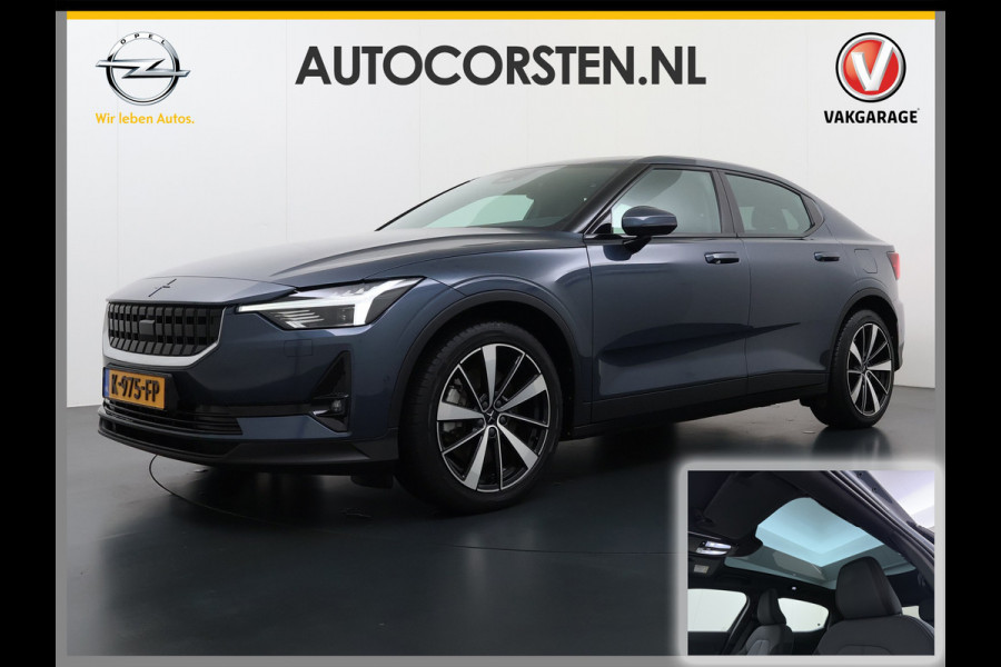 Polestar 2 408PK AWD Long Range Pano-Dak 360°Camera Dual Motor 78kWh SOH 93% Trekhaak Adap.Cruise HarmanKardon®-Audio Apple Carplay Android Elek.Achterklep/Stoelen Lmv 19" Google Maps Keyless Led Origineel Nederlandse Auto Dealeronderhouden 4WD
