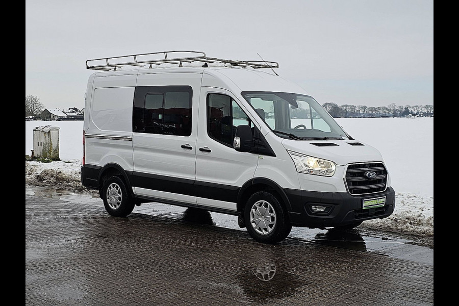 Ford Transit 330 2.0 TDCI L2H2 DC Airco Euro6 Imperiaal-Trap Trekhaak Stoelverwarming!