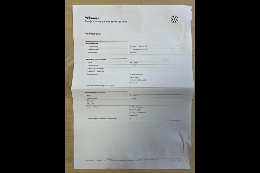 Volkswagen ID.3 Business 58 kWh|93% SOH|UNIEKE KMS|ACC|CAMERA|CARPLAY/ANDROID AUTO|STOELVERWARMING|NAP|ORG.NL AUTO|1e EIG|IN.BTW|