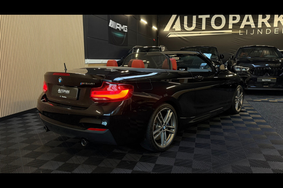 BMW 2 Serie Cabrio M240i High Executive|HARMAN KARDON|MEMORYSEATS|KEYLESS|CARPLAY|SFEERVERLICHT|SHADOWLINE|340PK|DEALERONDERHOUDEN