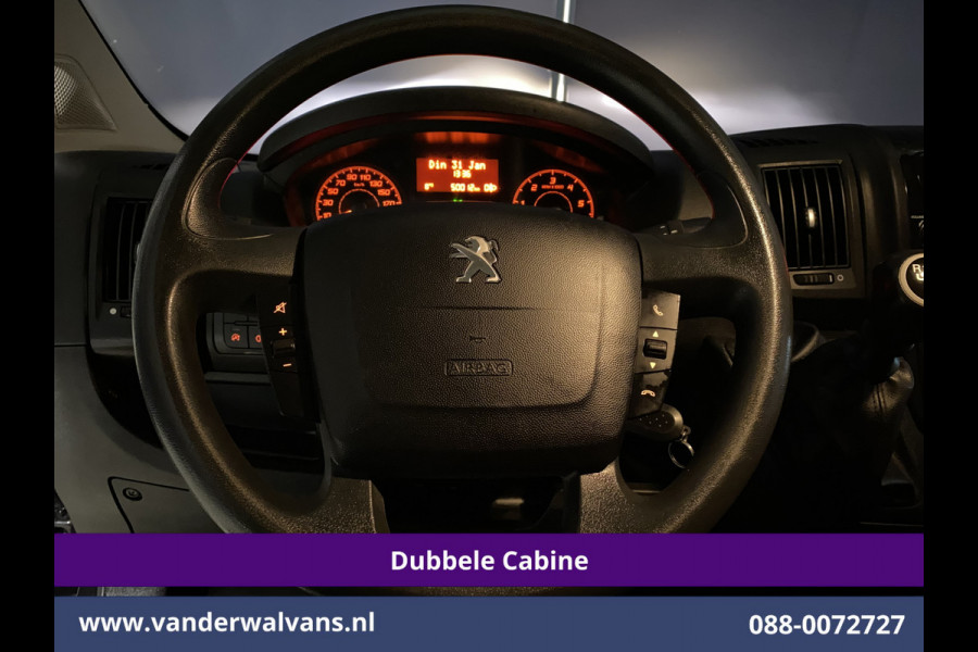 Peugeot Boxer 2.2 Blue HDi 140pk Pick up 7 Persoons Dubbele cabine open laadbak Euro6 Airco | 7-Zits | 3000kg trekvermogen