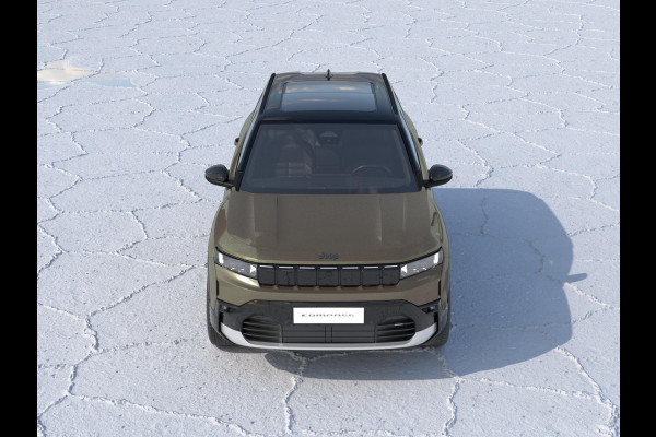 Jeep Compass First Edition 74 kWh | Adapt. Cruise | Camera | Carplay | 20" | Elektr. A-Klep | Navi | Winter Pack | Schuif/Kanteldak | Premium Pack | Conv. Pack | Warmtepomp