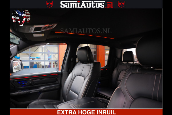 Dodge Ram HULK PACK | LIMITED SPORT | 5.7 V8 HEMI | FEUL WHEELS MAT BLACK | BOM VOL | CREW CAB 5 PERSOONS | DUBBELE CABINE DC | GRIJS KENTEKEN | SFEERVERLICHTING | HUD | LICHTVERING | PANODAK | FULL LED |