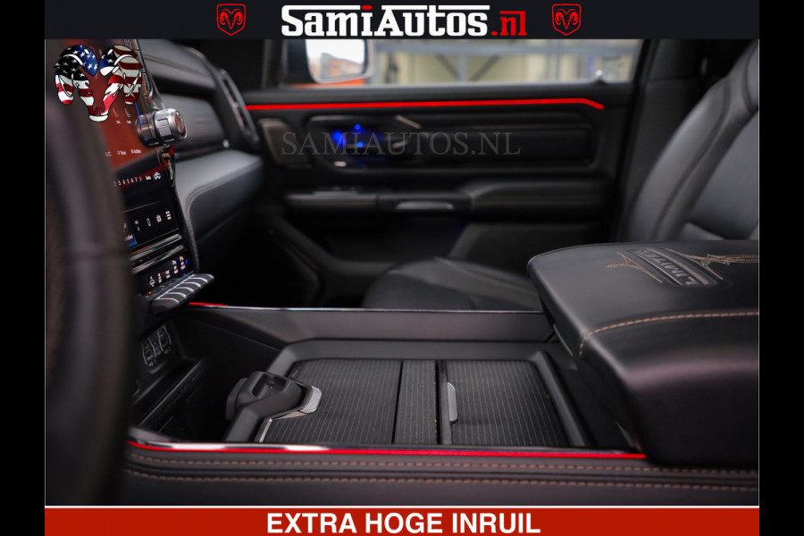 Dodge Ram HULK PACK | LIMITED SPORT | 5.7 V8 HEMI | FEUL WHEELS MAT BLACK | BOM VOL | CREW CAB 5 PERSOONS | DUBBELE CABINE DC | GRIJS KENTEKEN | SFEERVERLICHTING | HUD | LICHTVERING | PANODAK | FULL LED |