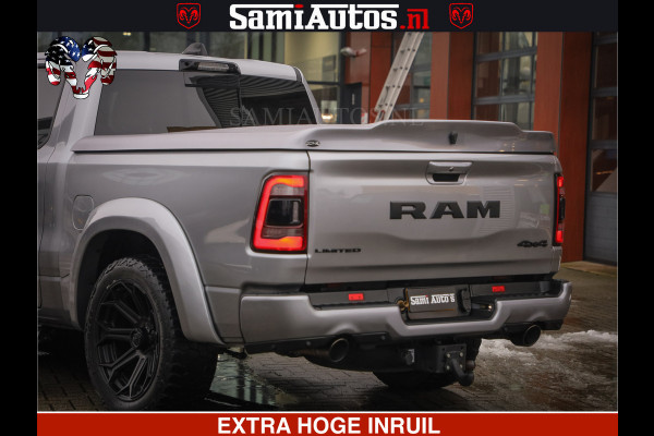 Dodge Ram HULK PACK | LIMITED SPORT | 5.7 V8 HEMI | FEUL WHEELS MAT BLACK | BOM VOL | CREW CAB 5 PERSOONS | DUBBELE CABINE DC | GRIJS KENTEKEN | SFEERVERLICHTING | HUD | LICHTVERING | PANODAK | FULL LED |