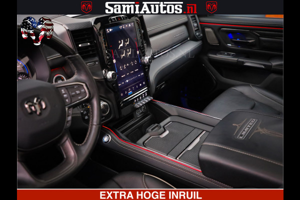 Dodge Ram HULK PACK | LIMITED SPORT | 5.7 V8 HEMI | FEUL WHEELS MAT BLACK | BOM VOL | CREW CAB 5 PERSOONS | DUBBELE CABINE DC | GRIJS KENTEKEN | SFEERVERLICHTING | HUD | LICHTVERING | PANODAK | FULL LED |