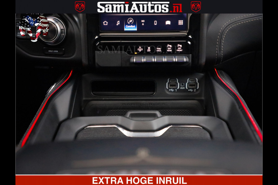 Dodge Ram HULK PACK | LIMITED SPORT | 5.7 V8 HEMI | FEUL WHEELS MAT BLACK | BOM VOL | CREW CAB 5 PERSOONS | DUBBELE CABINE DC | GRIJS KENTEKEN | SFEERVERLICHTING | HUD | LICHTVERING | PANODAK | FULL LED |