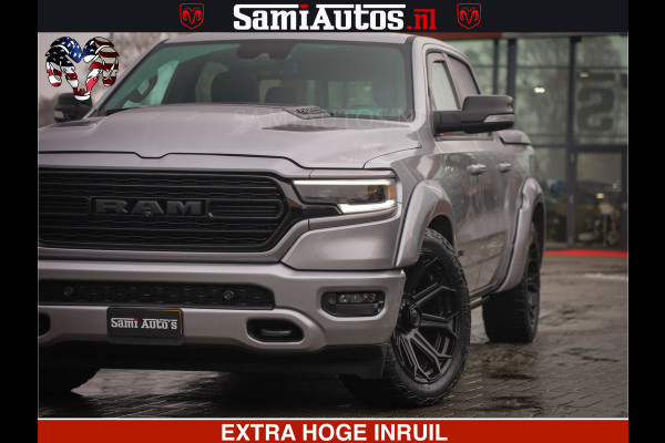 Dodge Ram HULK PACK | LIMITED SPORT | 5.7 V8 HEMI | FEUL WHEELS MAT BLACK | BOM VOL | CREW CAB 5 PERSOONS | DUBBELE CABINE DC | GRIJS KENTEKEN | SFEERVERLICHTING | HUD | LICHTVERING | PANODAK | FULL LED |