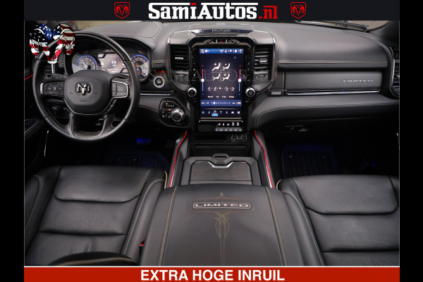 Dodge Ram HULK PACK | LIMITED SPORT | 5.7 V8 HEMI | FEUL WHEELS MAT BLACK | BOM VOL | CREW CAB 5 PERSOONS | DUBBELE CABINE DC | GRIJS KENTEKEN | SFEERVERLICHTING | HUD | LICHTVERING | PANODAK | FULL LED |