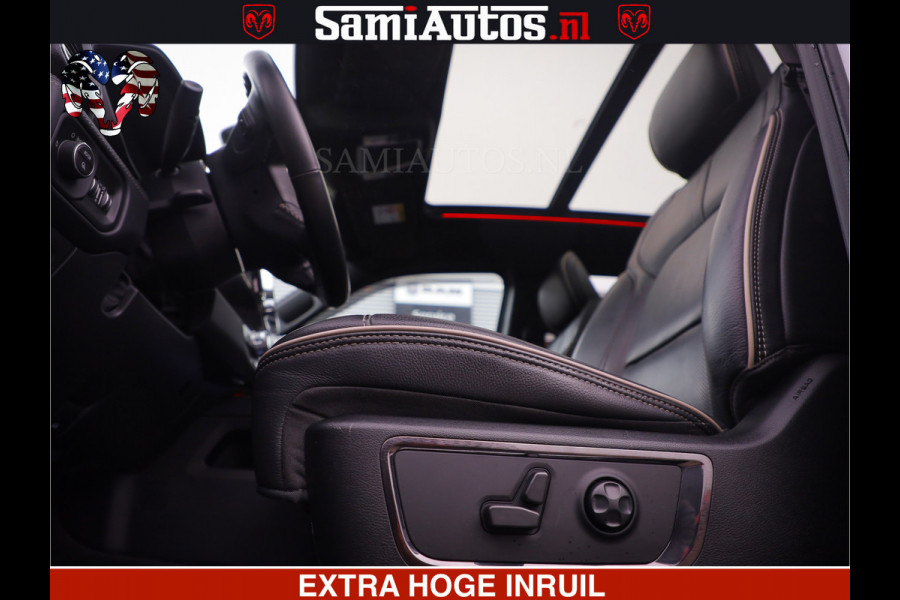 Dodge Ram HULK PACK | LIMITED SPORT | 5.7 V8 HEMI | FEUL WHEELS MAT BLACK | BOM VOL | CREW CAB 5 PERSOONS | DUBBELE CABINE DC | GRIJS KENTEKEN | SFEERVERLICHTING | HUD | LICHTVERING | PANODAK | FULL LED |