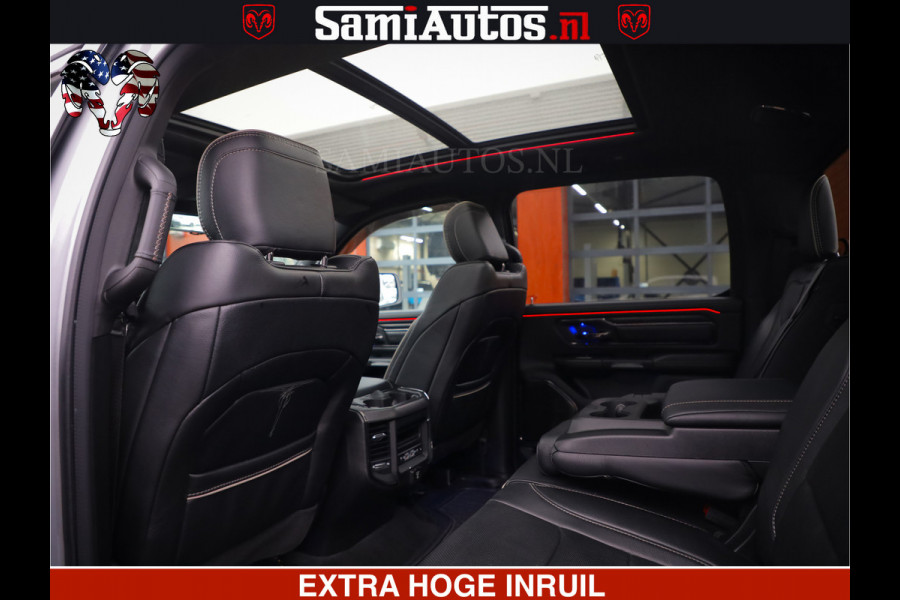 Dodge Ram HULK PACK | LIMITED SPORT | 5.7 V8 HEMI | FEUL WHEELS MAT BLACK | BOM VOL | CREW CAB 5 PERSOONS | DUBBELE CABINE DC | GRIJS KENTEKEN | SFEERVERLICHTING | HUD | LICHTVERING | PANODAK | FULL LED |