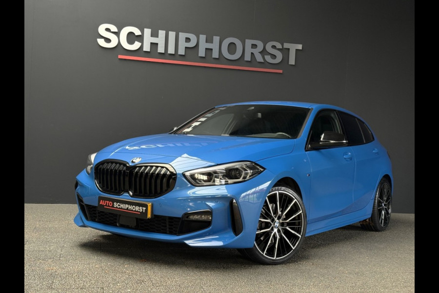 BMW 1-serie 118i M-Sport vol Leer 19 inch Bovag garantie Apple Carplay Misano bleu