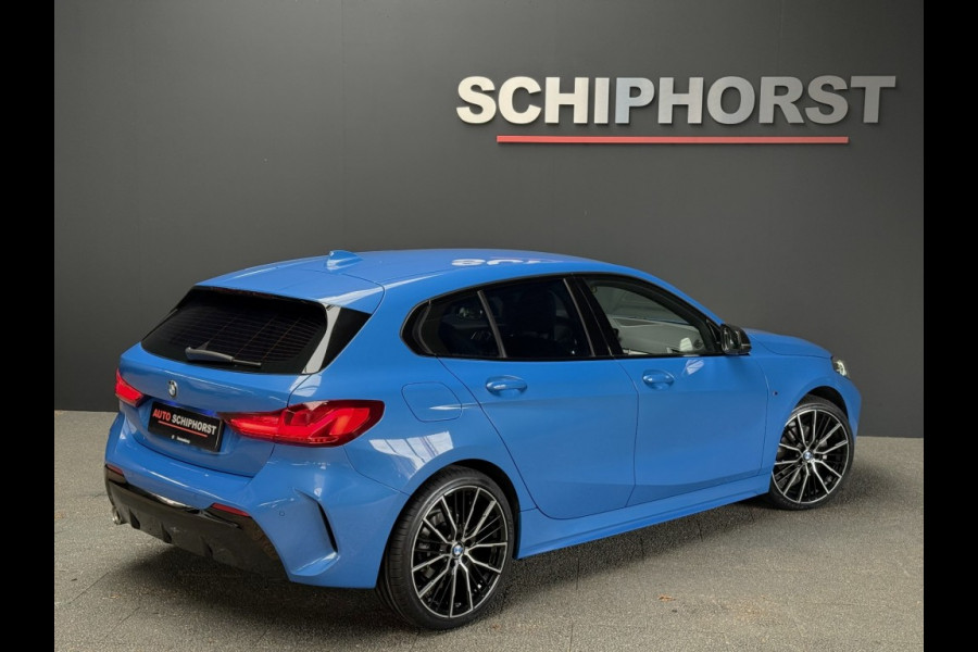 BMW 1-serie 118i M-Sport vol Leer 19 inch Bovag garantie Apple Carplay Misano bleu