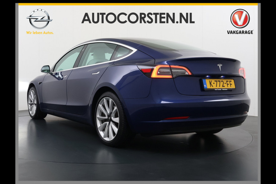 Tesla Model 3 RWD Plus 325PK SOH 91% Lmv 19" Ivoor kleurig Leder 3 AutoPilot Panoramadak Adaptive.Cruise Camera's Elektr.Stuur+Stoelen+Spiegel Navi Ecc Led ACC DAB Voorverwarmen en Keyless via App One-Pedal-Drive 1e Eigenaar Origineel Nederlandse Auto