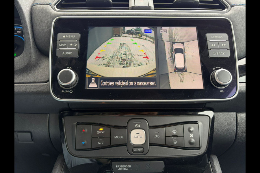 Nissan Leaf e+ Business Executive 62kWh SOH 90% Warmtepomp Trekhaak Leder Navi Ecc Bose®-Hifi Apple Carplay Android Auto Adap.Cruise 360°Camera Stoel+Stuurverwarming Led Two-Tone lak 1e Eigenaar Origineel Nederlandse Auto
