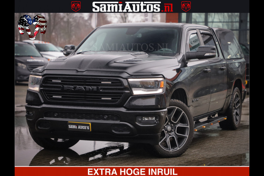 Dodge Ram 1500 SPORT 5.7 V8 HEMI | HUIF | 4x4 | OPEN UITLAAT KLEP | PANORAMA DAK | CREW CAB | 5 PERSOONS DUBBELE CABINE DC | GRIJSKENTEKEN |