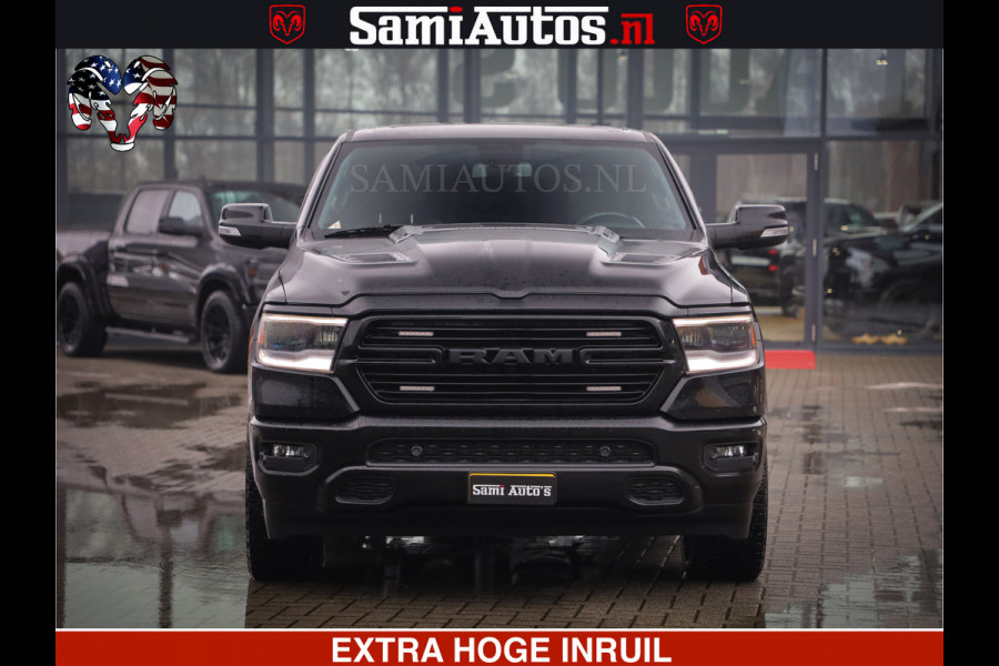 Dodge Ram 1500 SPORT 5.7 V8 HEMI | HUIF | 4x4 | OPEN UITLAAT KLEP | PANORAMA DAK | CREW CAB | 5 PERSOONS DUBBELE CABINE DC | GRIJSKENTEKEN |