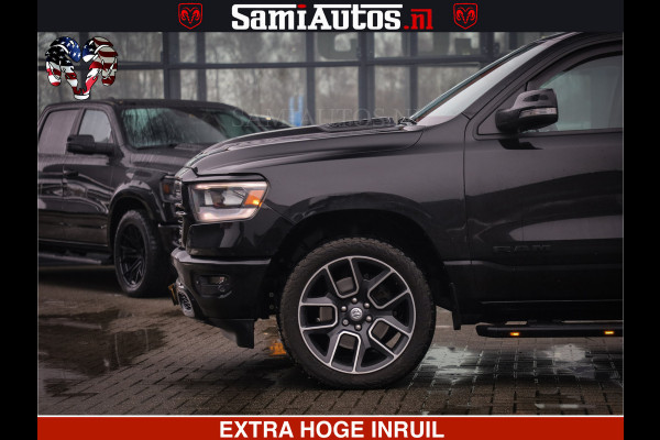 Dodge Ram 1500 SPORT 5.7 V8 HEMI | HUIF | 4x4 | OPEN UITLAAT KLEP | PANORAMA DAK | CREW CAB | 5 PERSOONS DUBBELE CABINE DC | GRIJSKENTEKEN |