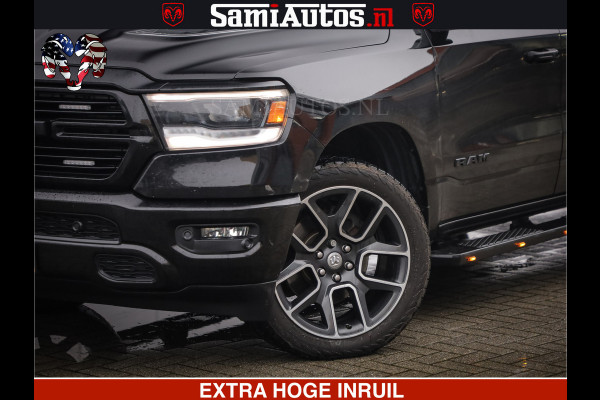 Dodge Ram 1500 SPORT 5.7 V8 HEMI | HUIF | 4x4 | OPEN UITLAAT KLEP | PANORAMA DAK | CREW CAB | 5 PERSOONS DUBBELE CABINE DC | GRIJSKENTEKEN |