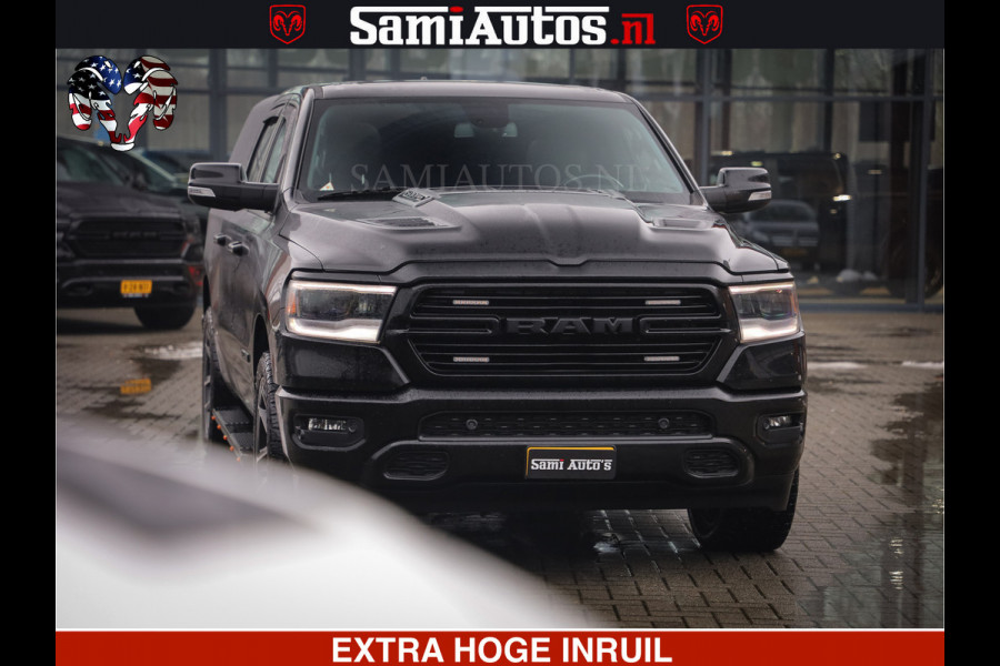 Dodge Ram 1500 SPORT 5.7 V8 HEMI | HUIF | 4x4 | OPEN UITLAAT KLEP | PANORAMA DAK | CREW CAB | 5 PERSOONS DUBBELE CABINE DC | GRIJSKENTEKEN |