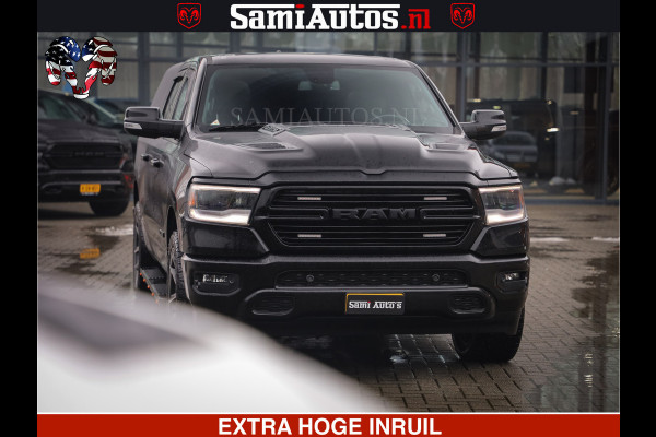 Dodge Ram 1500 SPORT 5.7 V8 HEMI | HUIF | 4x4 | OPEN UITLAAT KLEP | PANORAMA DAK | CREW CAB | 5 PERSOONS DUBBELE CABINE DC | GRIJSKENTEKEN |