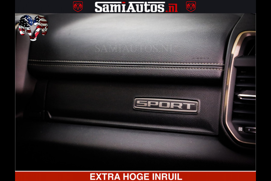 Dodge Ram 1500 SPORT 5.7 V8 HEMI | HUIF | 4x4 | OPEN UITLAAT KLEP | PANORAMA DAK | CREW CAB | 5 PERSOONS DUBBELE CABINE DC | GRIJSKENTEKEN |