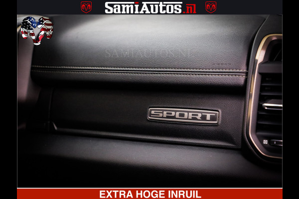 Dodge Ram 1500 SPORT 5.7 V8 HEMI | HUIF | 4x4 | OPEN UITLAAT KLEP | PANORAMA DAK | CREW CAB | 5 PERSOONS DUBBELE CABINE DC | GRIJSKENTEKEN |