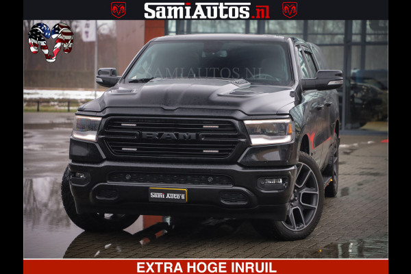 Dodge Ram 1500 SPORT 5.7 V8 HEMI | HUIF | 4x4 | OPEN UITLAAT KLEP | PANORAMA DAK | CREW CAB | 5 PERSOONS DUBBELE CABINE DC | GRIJSKENTEKEN |